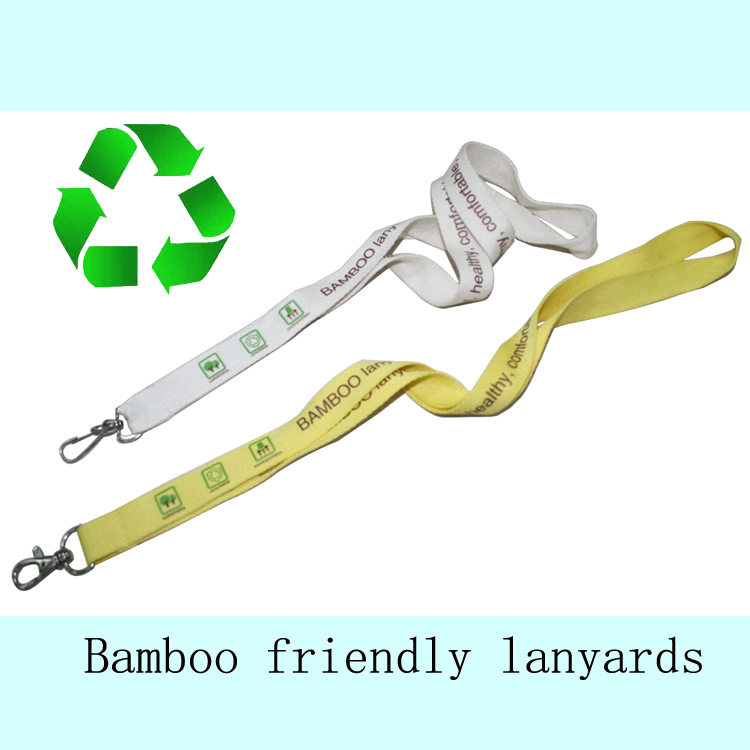 Funny ECO-friendly bamboo lanyard for keys holder