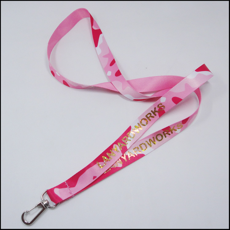 Foil imprinted heat transfer polyester design lanyard company