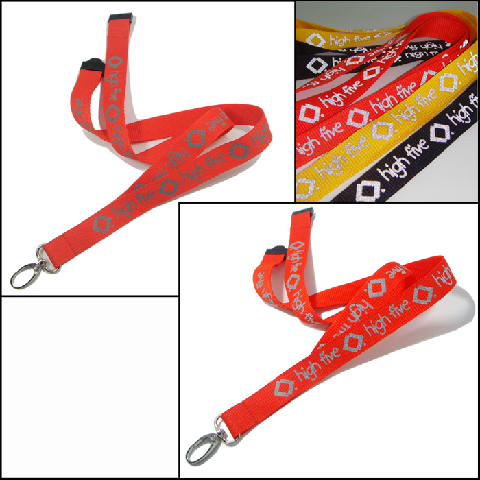 Beautiful reflective ink printing rope certificate hanging reflective lanyard