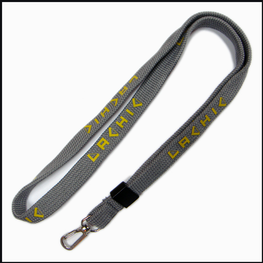 Custom wrist design purple color name badges holder tubular neck strap