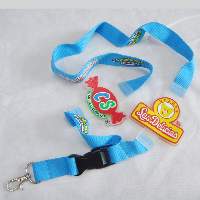 Transparent PVC logo custom color name tag holder lanyards​