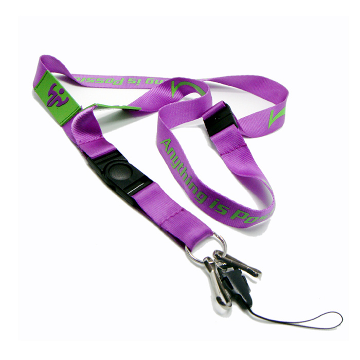 Key chain silicon logo name tags holders nylon lanyard wholesale