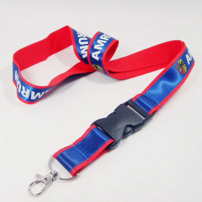 Personalised printed logo satin lanyard that cell phone holder case