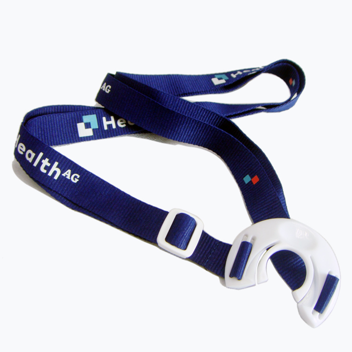 White plastic water bottle holder business gift neck lanyards
