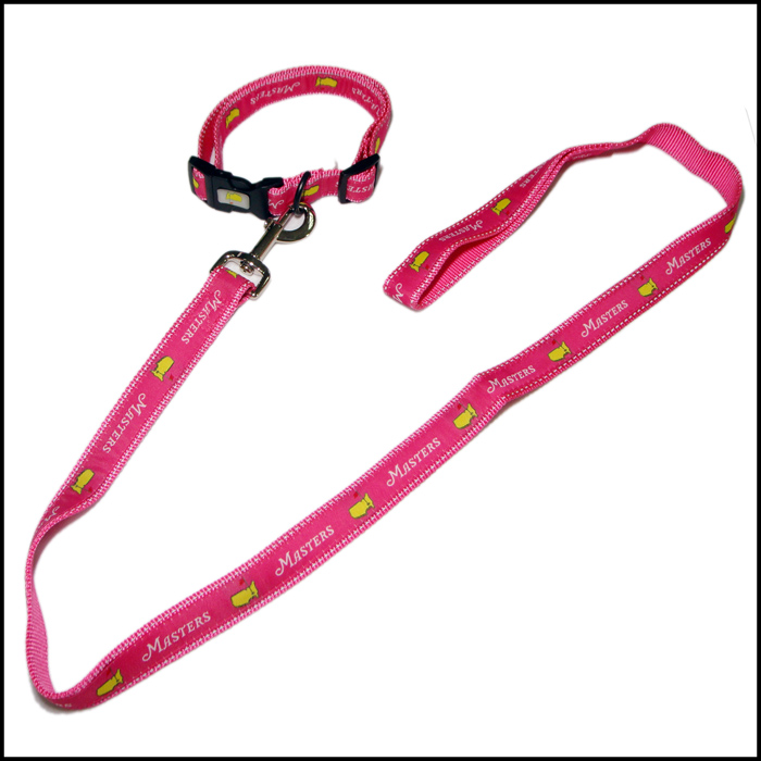 Reflective strong safety label nylon strap satin custom logo pet collar dog leash