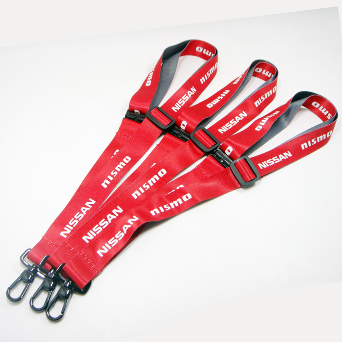 2D printed logo heat-transferred fabric polyester custom lanyards
