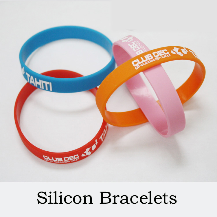 Silicon rubber bracelet for promotional gift