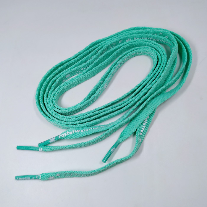 Rainbow twill fabric polyester printed custom logo shoelaces