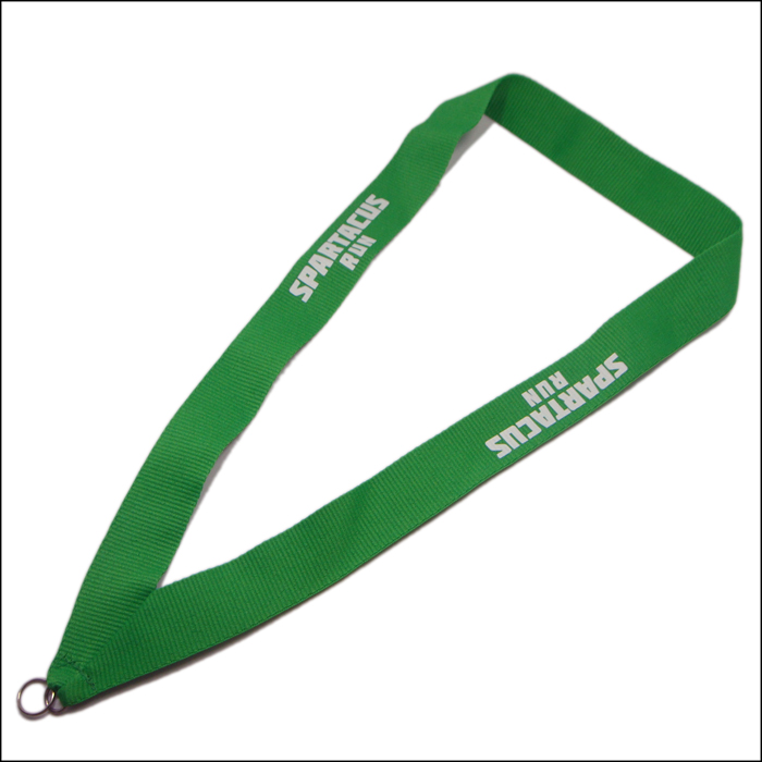  Activity souvenir green polyestere medal hold neck strap