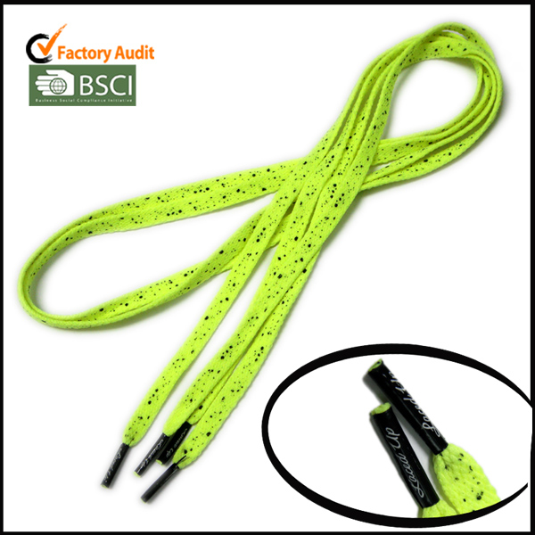 PVC tip printing logo Polyester weaving custom shoelaces 