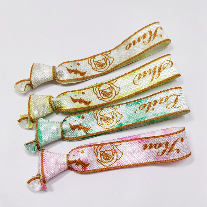 Sublimation cute hair hands multi colors elastic bow hair ties