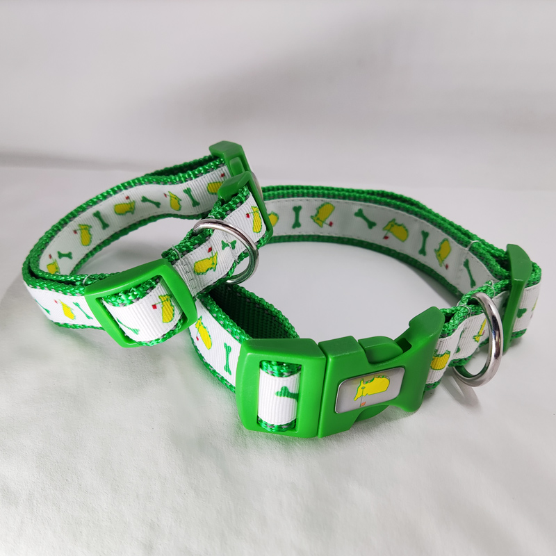 Luxury sublimation ribbon nylon dog training collars designer in bulk