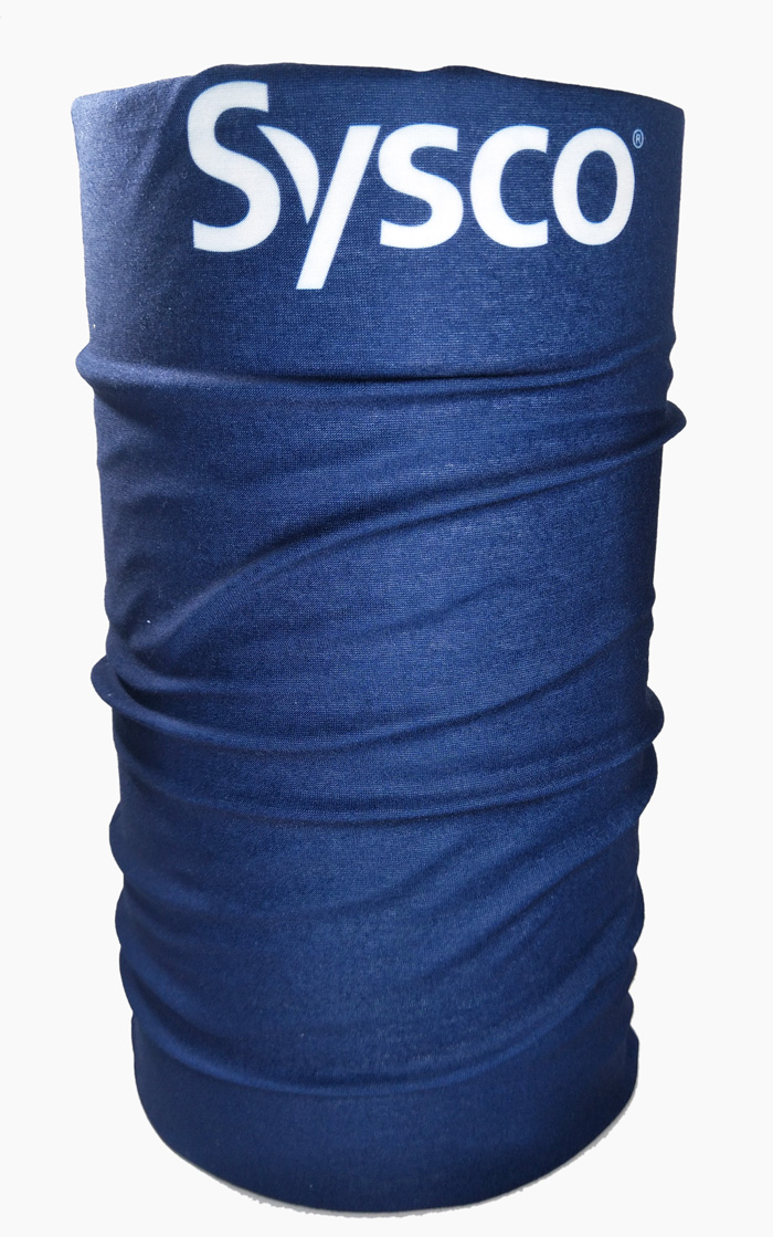 Dark blue color business custom branded logo bandana wristband