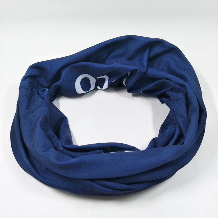 Dark blue color business custom branded logo bandana wristband