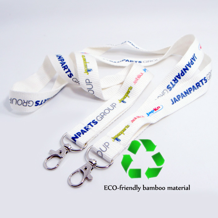 Short off white bamboo soft kids cord card badge holder lanyards