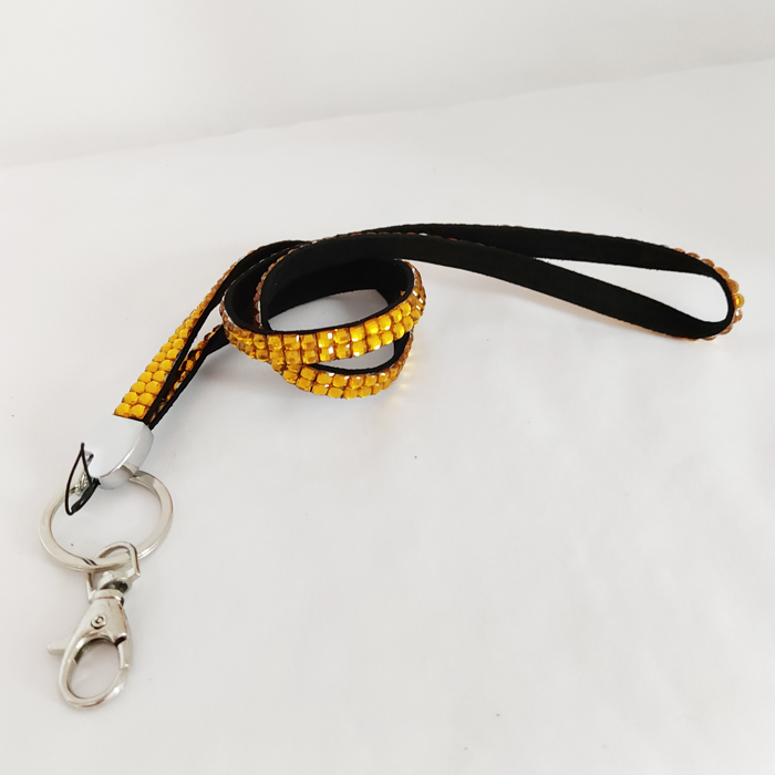 Custom colors nice crystal lanyard card holder rope