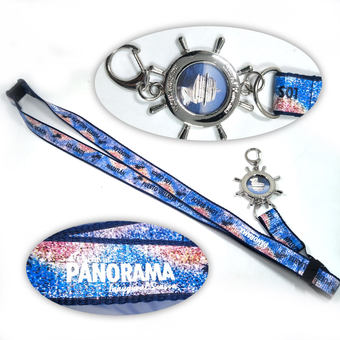  blingy butterfly silver neck lanyard with design keychain holder