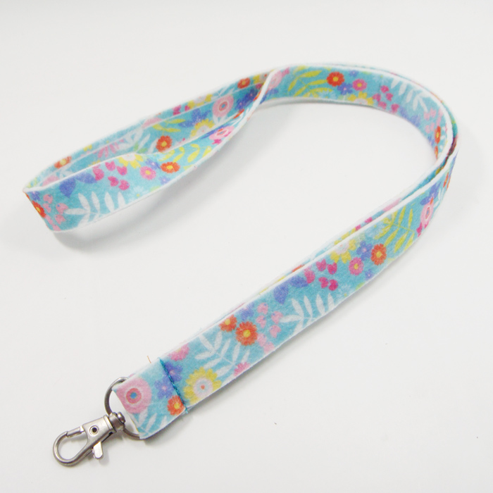 Sublimation custom logo wool felt fabric neck lanyard