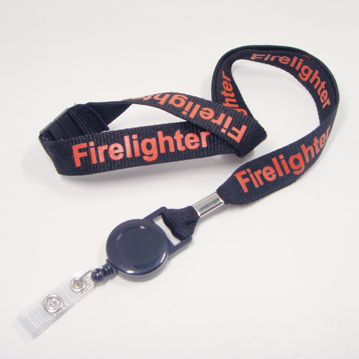 Wholesale designer retractable reel badge polyester lanyards safety breakaway