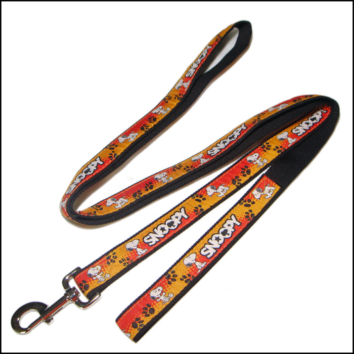 Professional manufacture dog chest safety woven satin logo leash belt 