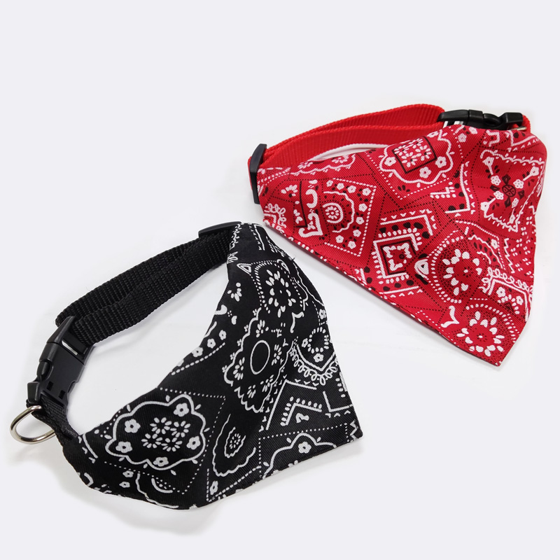 Camouflage bulk logo printed twid fabric rohs dog training bug rope dog scarf on designer pet dog bandana collar