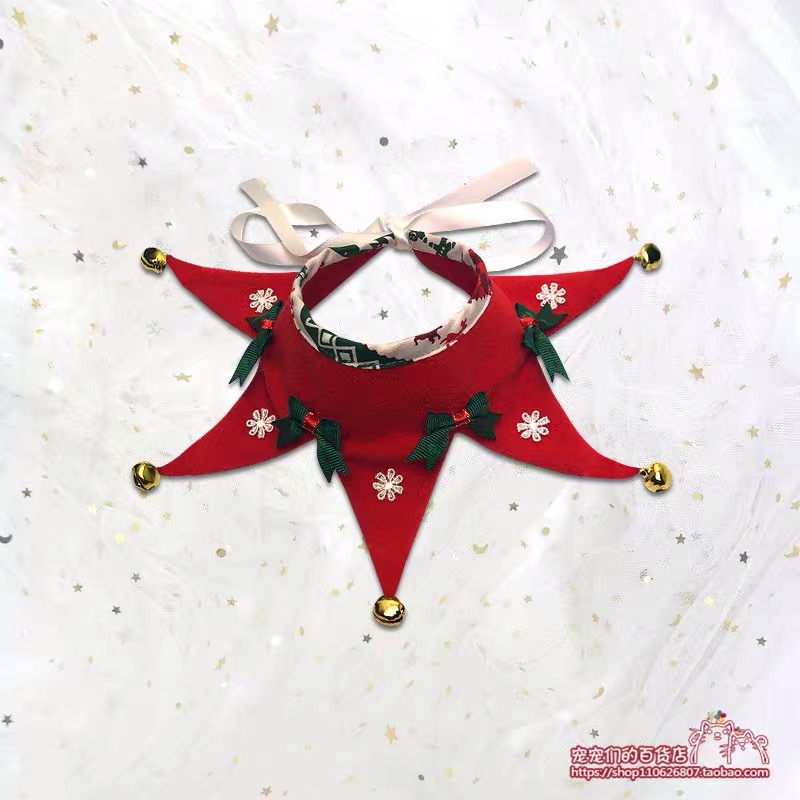 Custom high quality Holiday indoor dog comfortable christmas durags pet scarf collar bandana