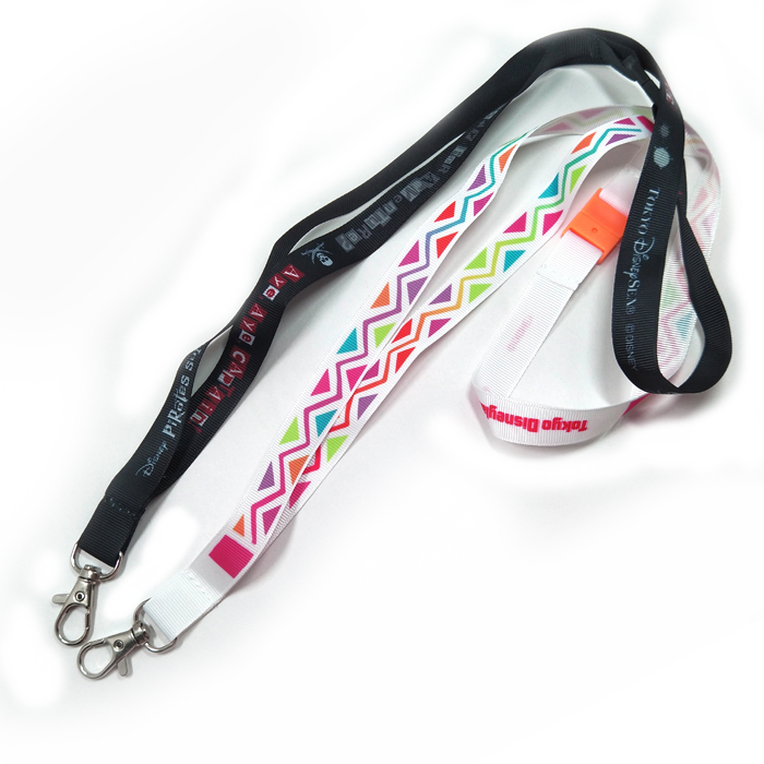 Id card badge thin plain holder silk print polyester grossgrain ribbon lanyard snap stray kids lanyards straps