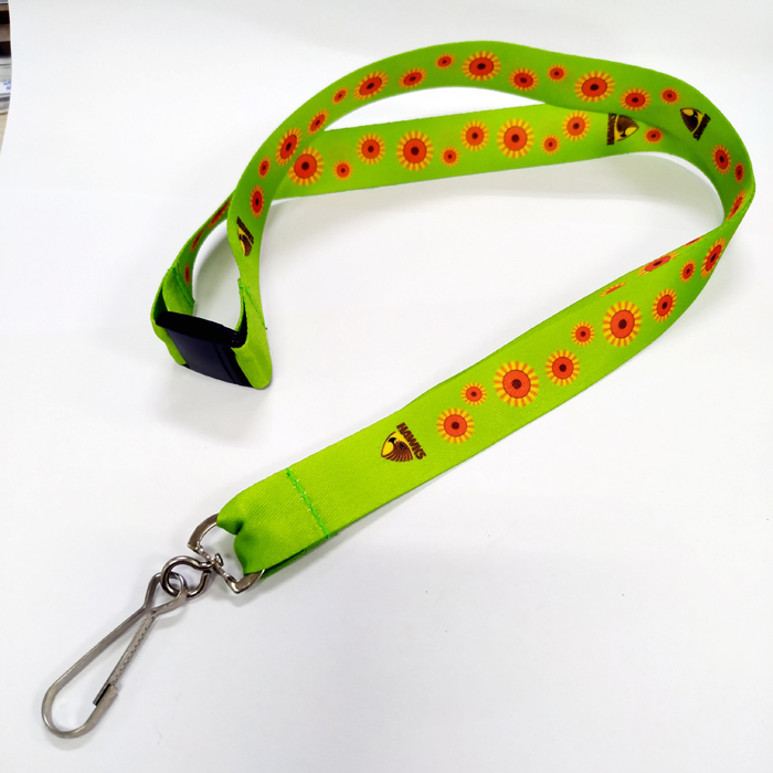 Sublimation flower logo revolving hook card holder neck lanyard