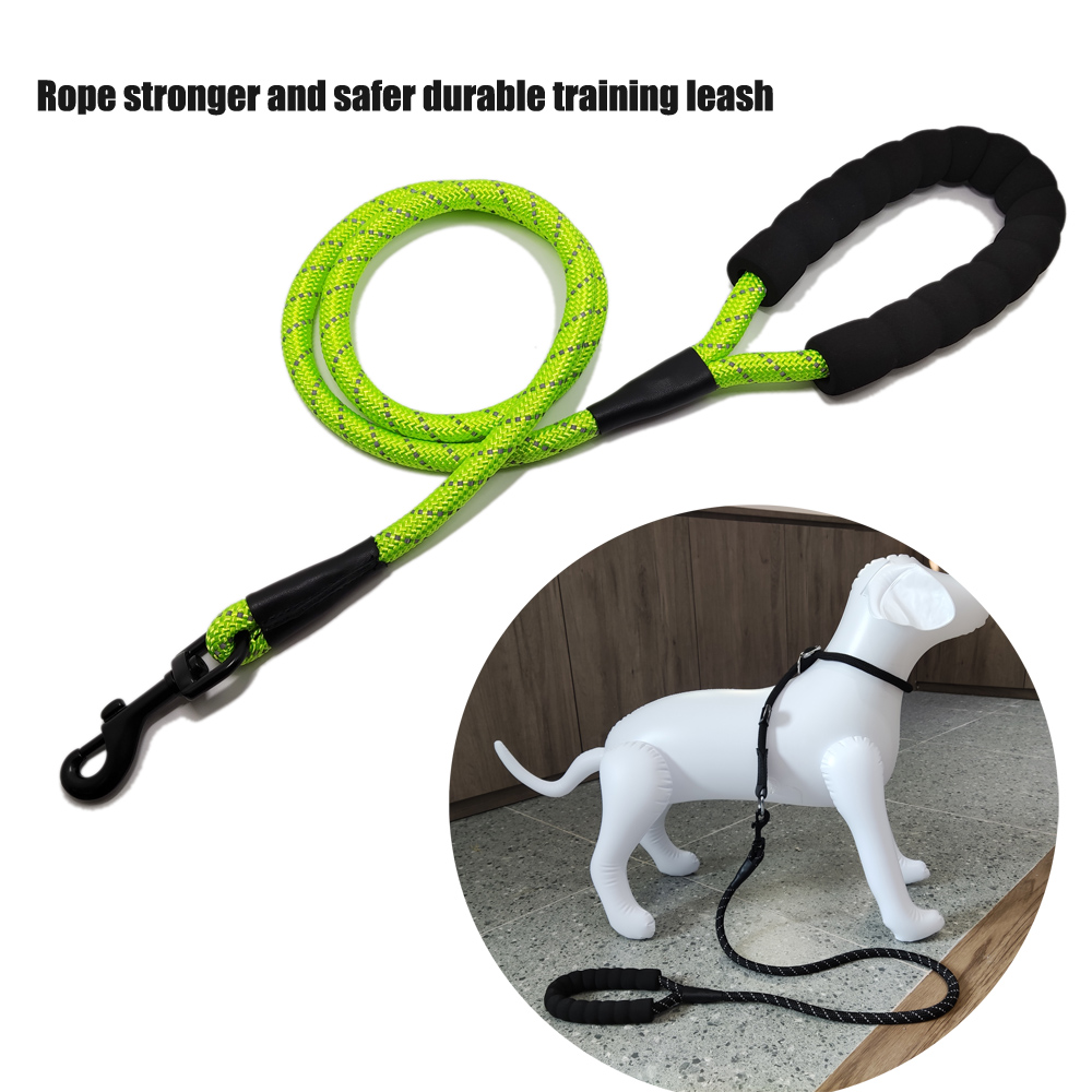 Highly strong reflective round nylon custom rope dog leashes strap