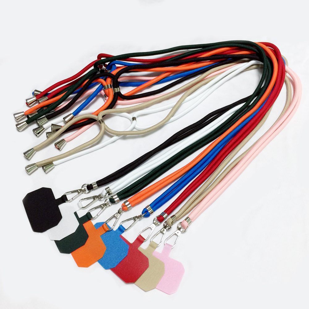 Stock Adjustable Crossover Shoulder Round cell phone crossbody lanyard Strap with Phone Shell