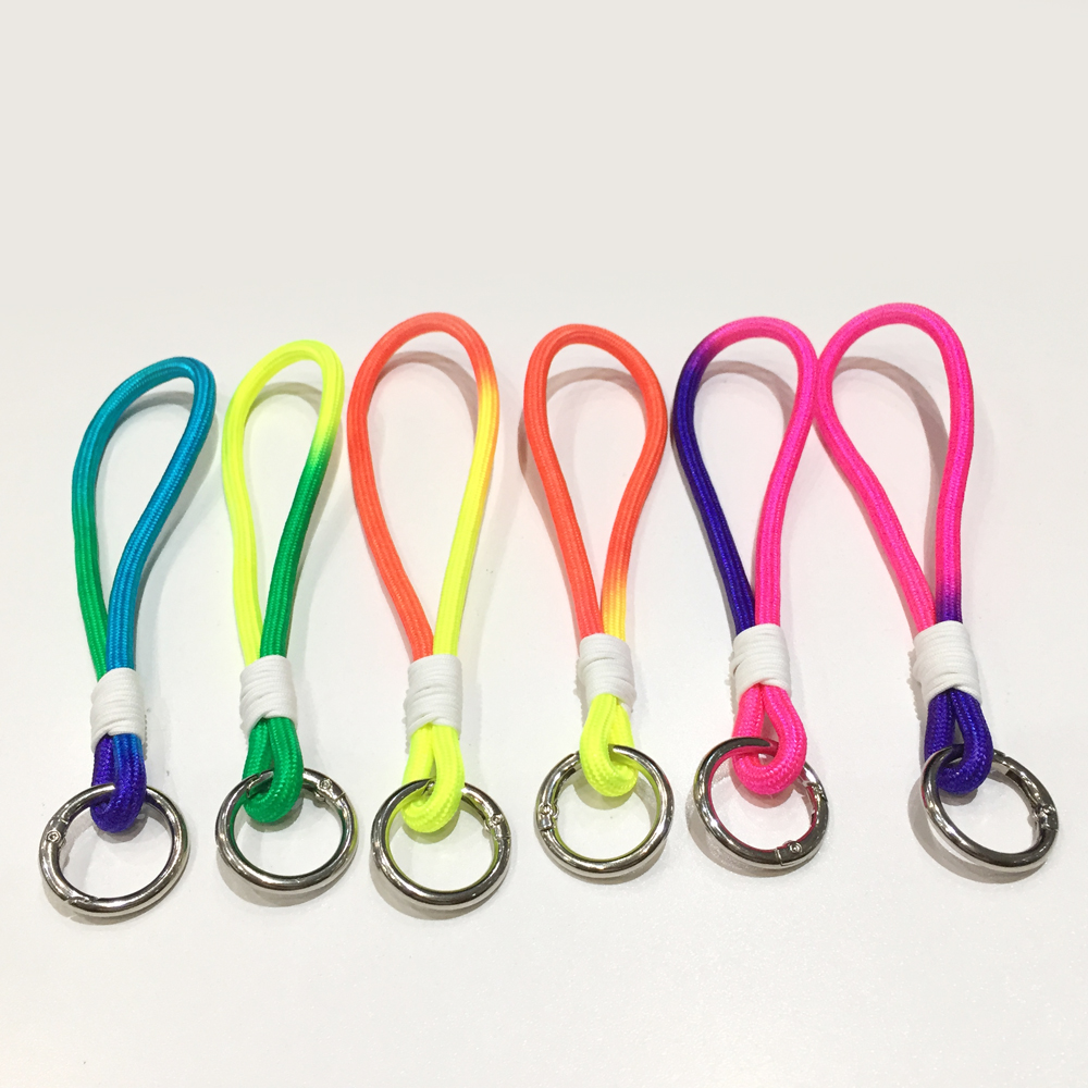 0.5 Gradient color nylon round rope for key and phone holder