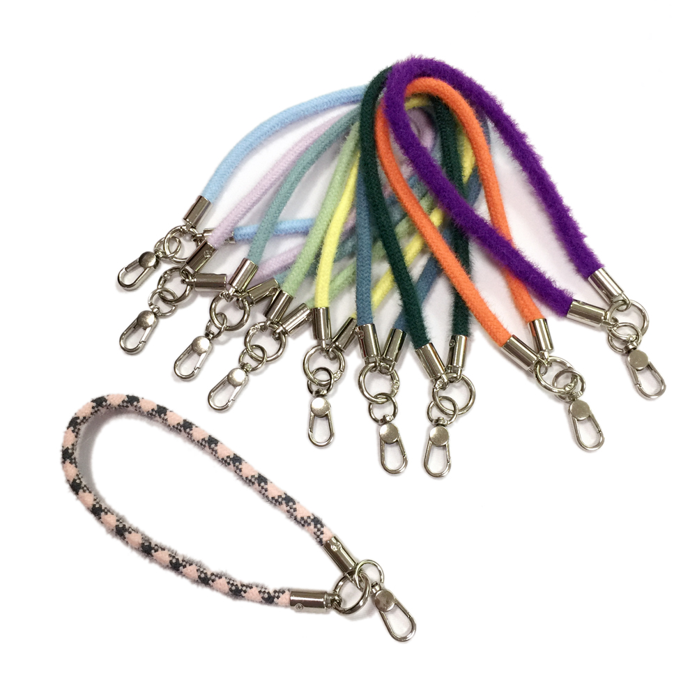 6MM fluffy wrist rope wristband phone holder straps