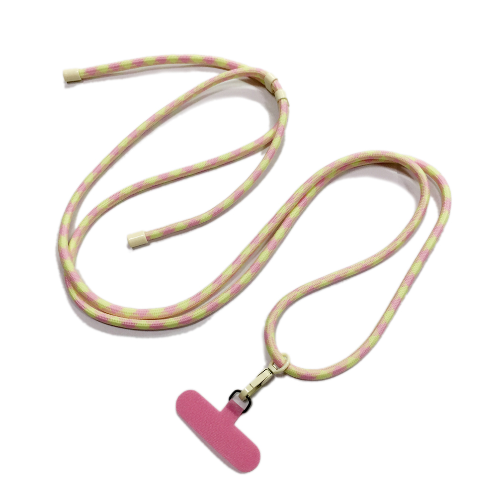 Dopamine-colored double-button adjustable length mobile phone lanyard