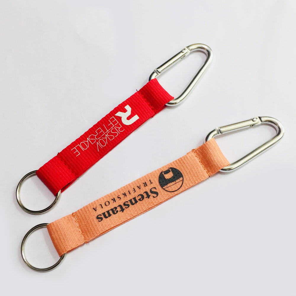 Carabiner key holder strap with cusotm logo