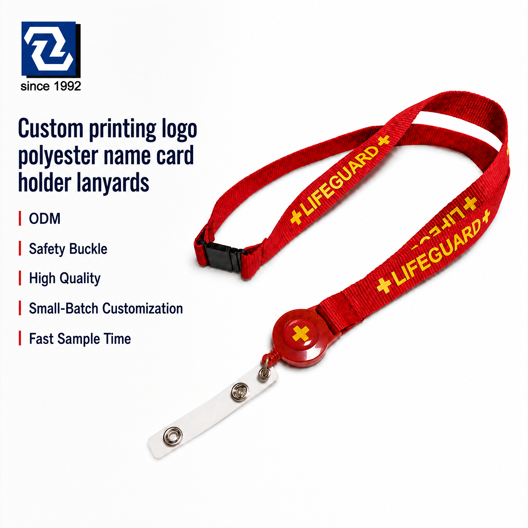 Retractable reels card holder polyester neck lanyards