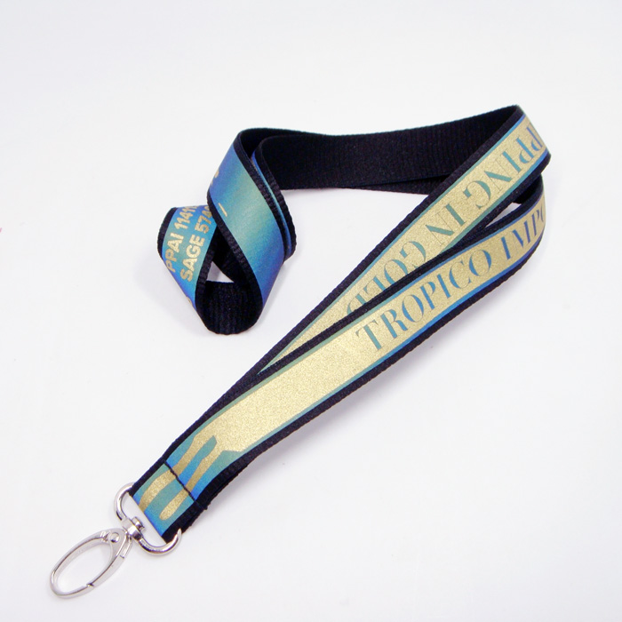时尚个性七彩反光证件带夜行识别挂绳胸卡织带