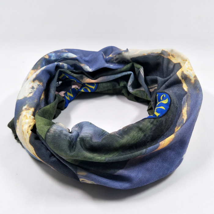 定制四色热转印印刷围脖头巾