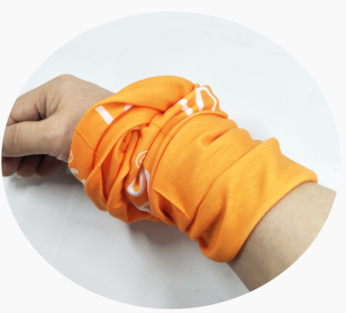 黄色印刷围脖头套手腕