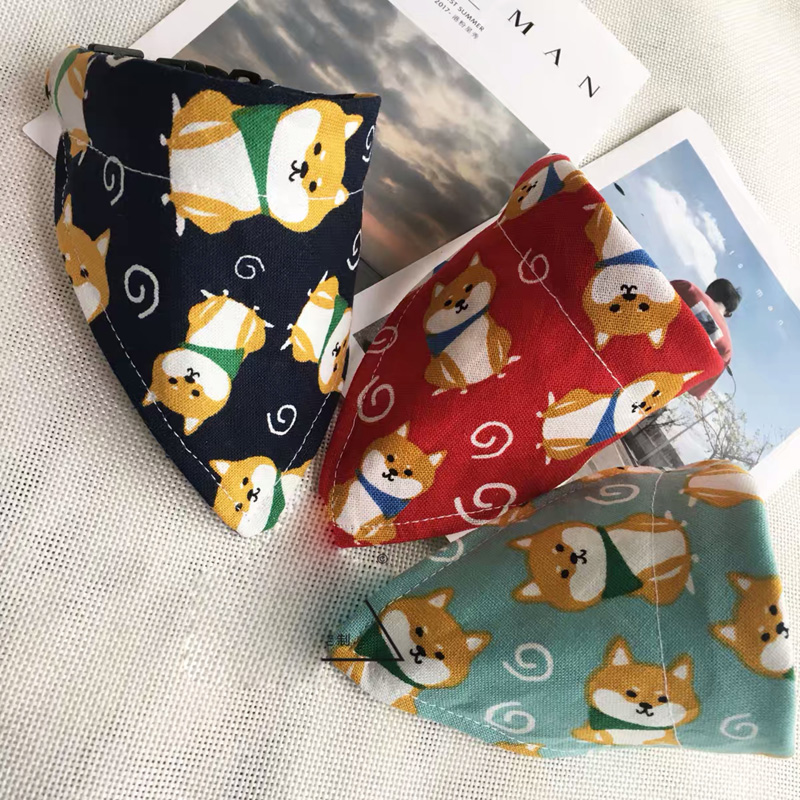 时尚可爱宠物狗大手帕项圈围巾