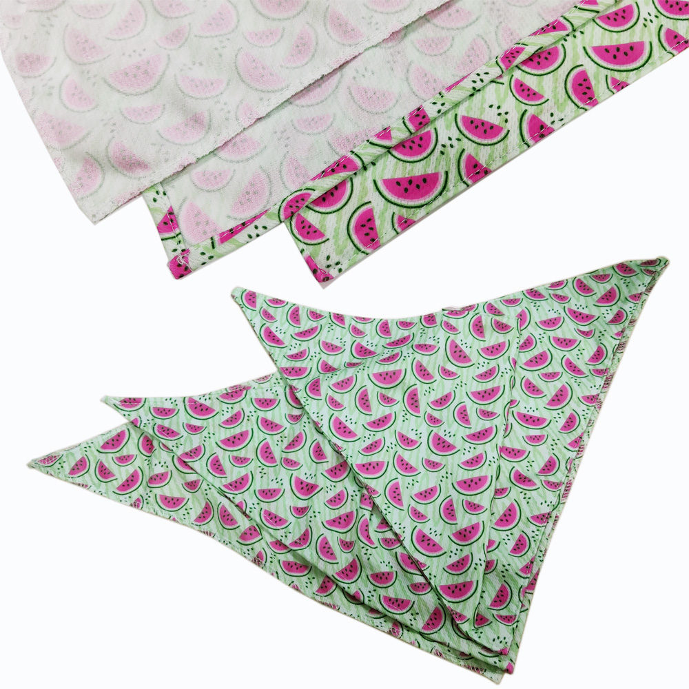 清凉西瓜图案三角形宠物头巾狗围脖